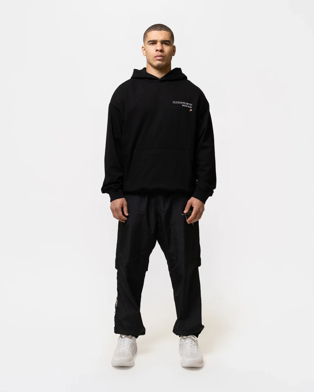 Bivol x BOXRAW Controlled Aggression Oversized Hoodie - Black - Image 2