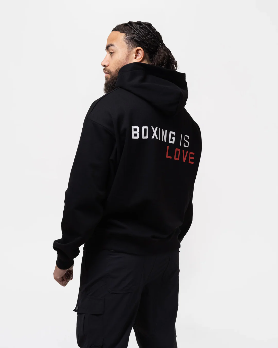 Boxing is Love Oversized Hoodie - Black
