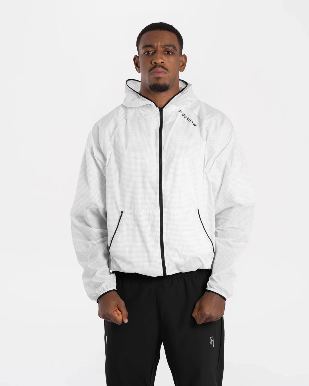 Genaro Zip Up Windbreaker - White