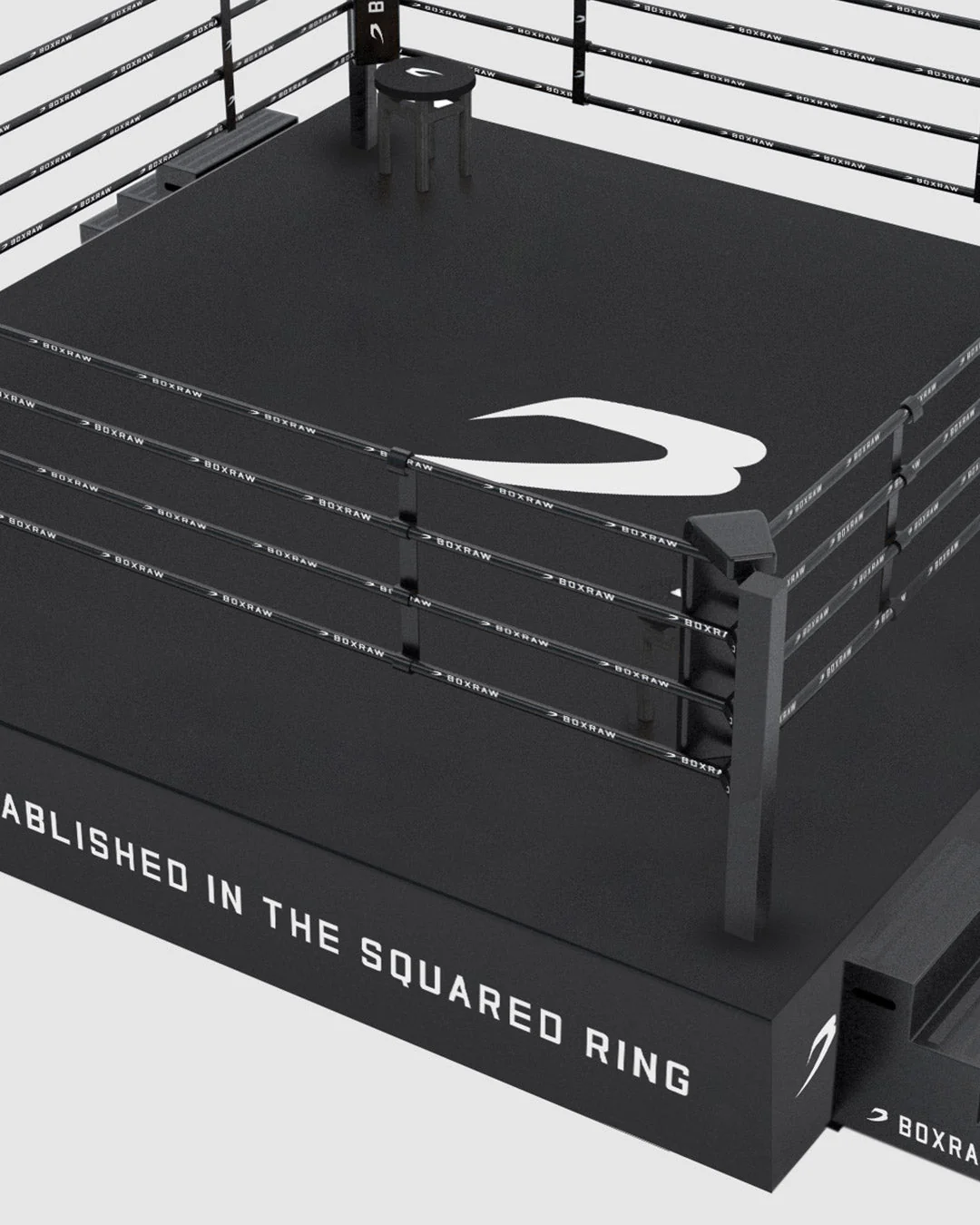 BOXRAW 90cm Competition Boxing Ring - Black/Classic - Image 4
