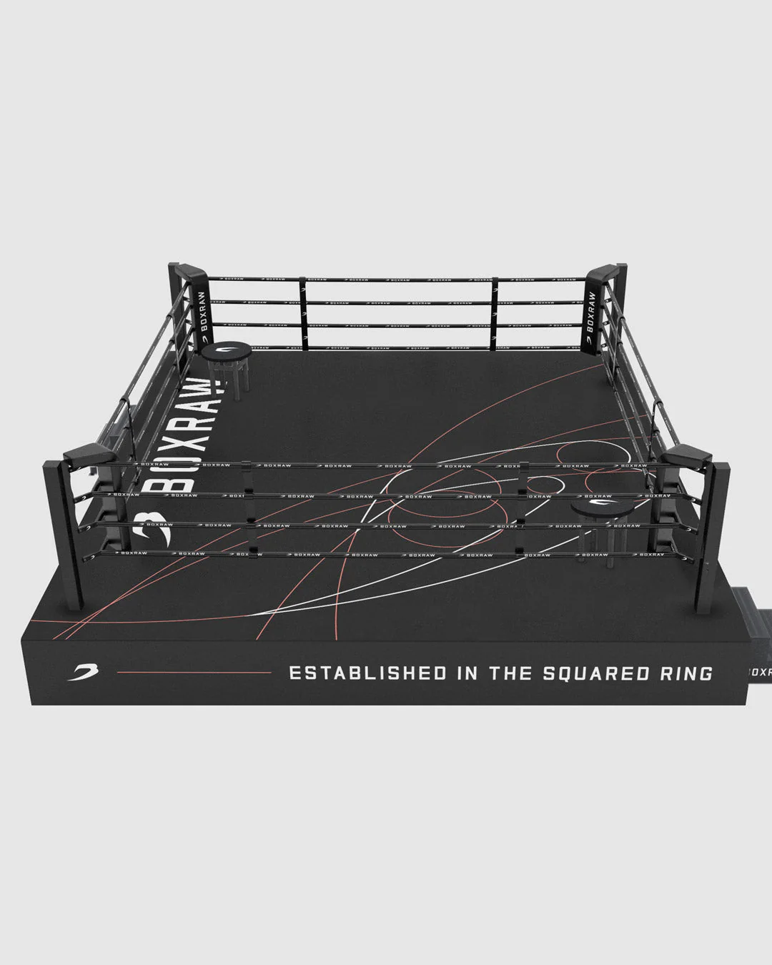 BOXRAW 90cm Competition Boxing Ring - Black/Golden Ratio - Image 3