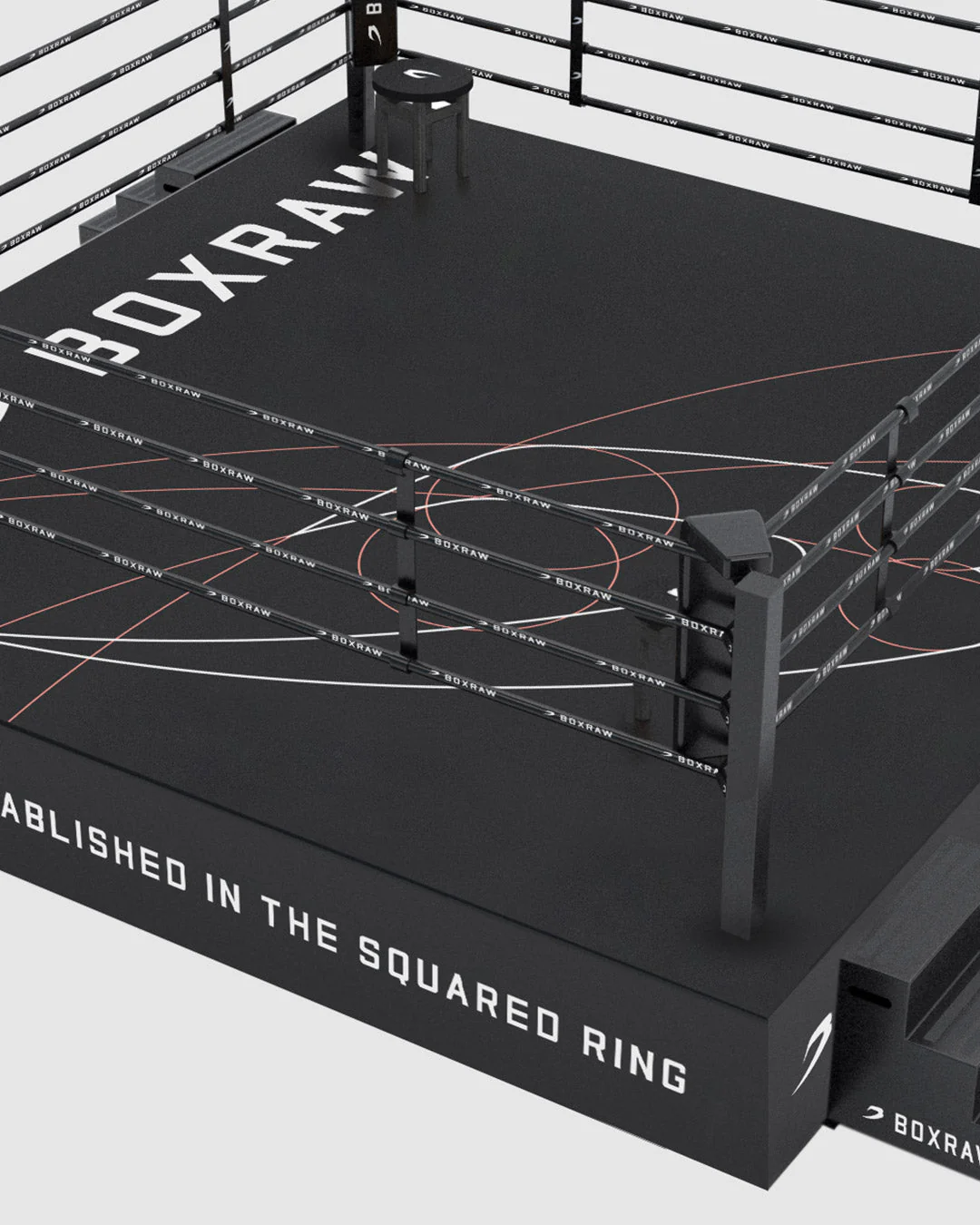 BOXRAW 90cm Competition Boxing Ring - Black/Golden Ratio - Image 4