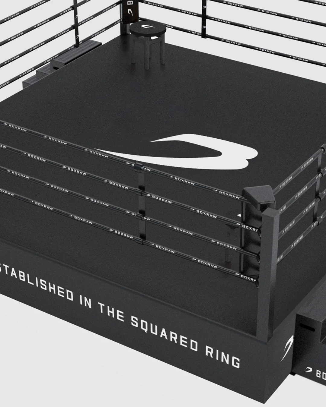 BOXRAW 90cm Pro Training Boxing Ring - Black/Classic - Image 4