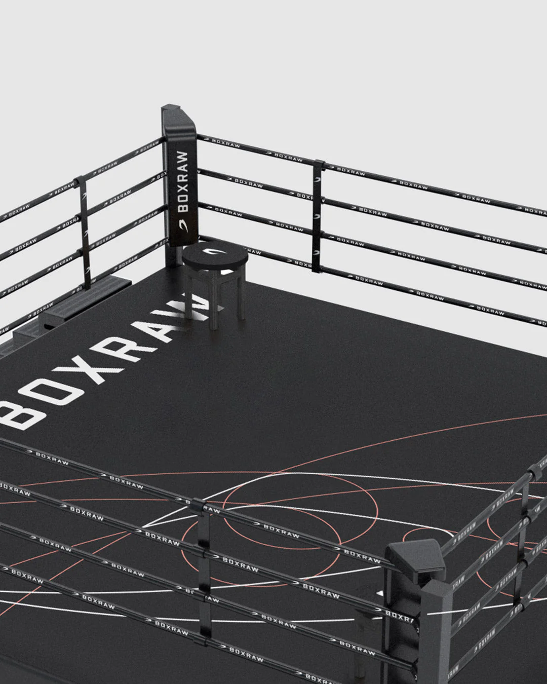 BOXRAW 90cm Pro Training Boxing Ring - Black/Golden Ratio - Image 2