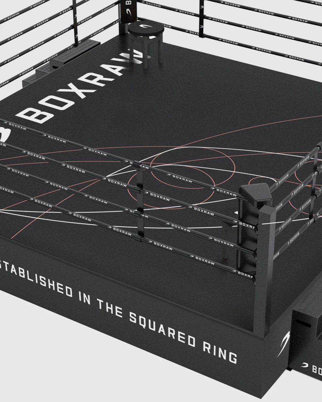 BOXRAW 90cm Pro Training Boxing Ring - Black/Golden Ratio - Image 4