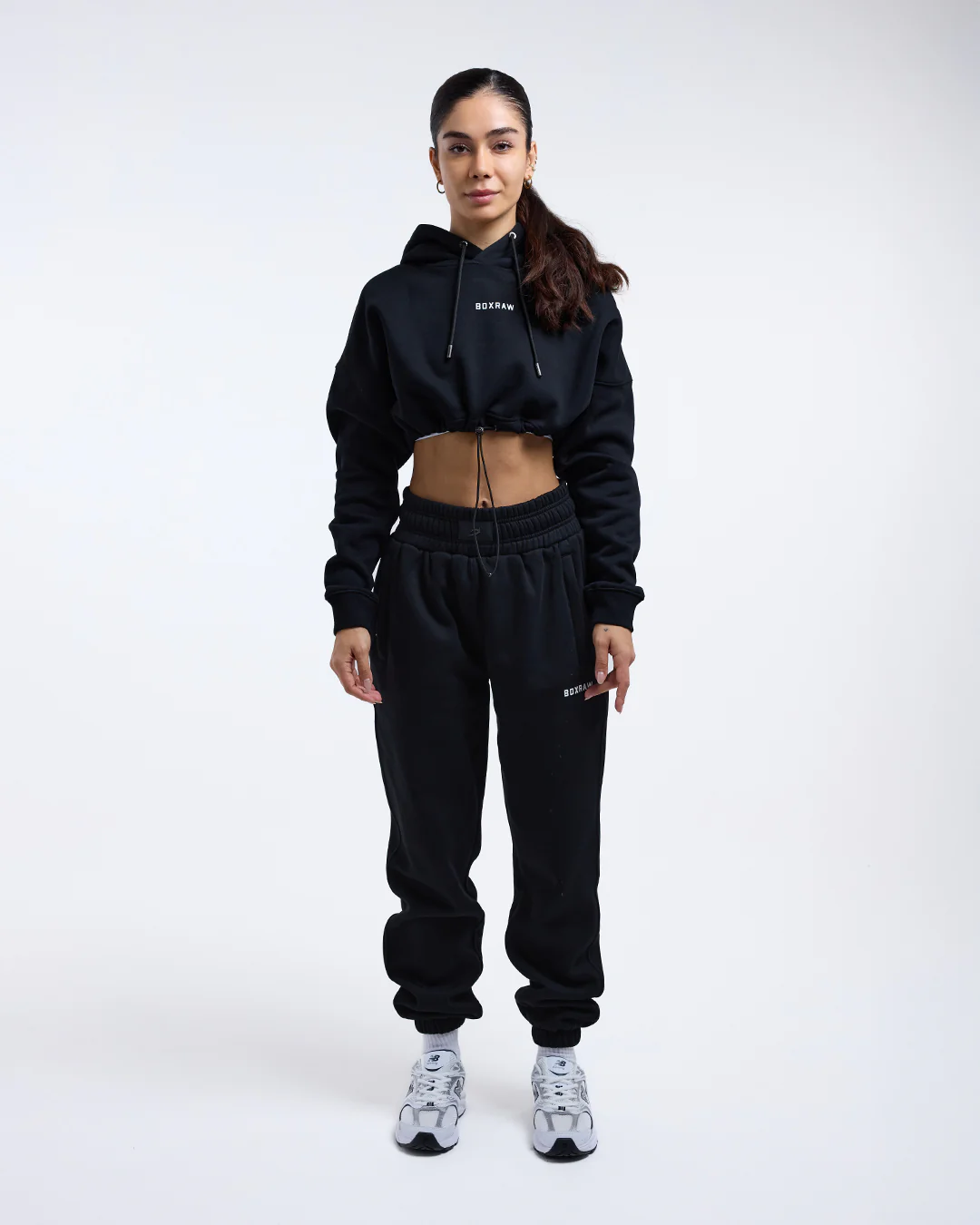 Johnson Cropped Hoodie - Black - Image 2