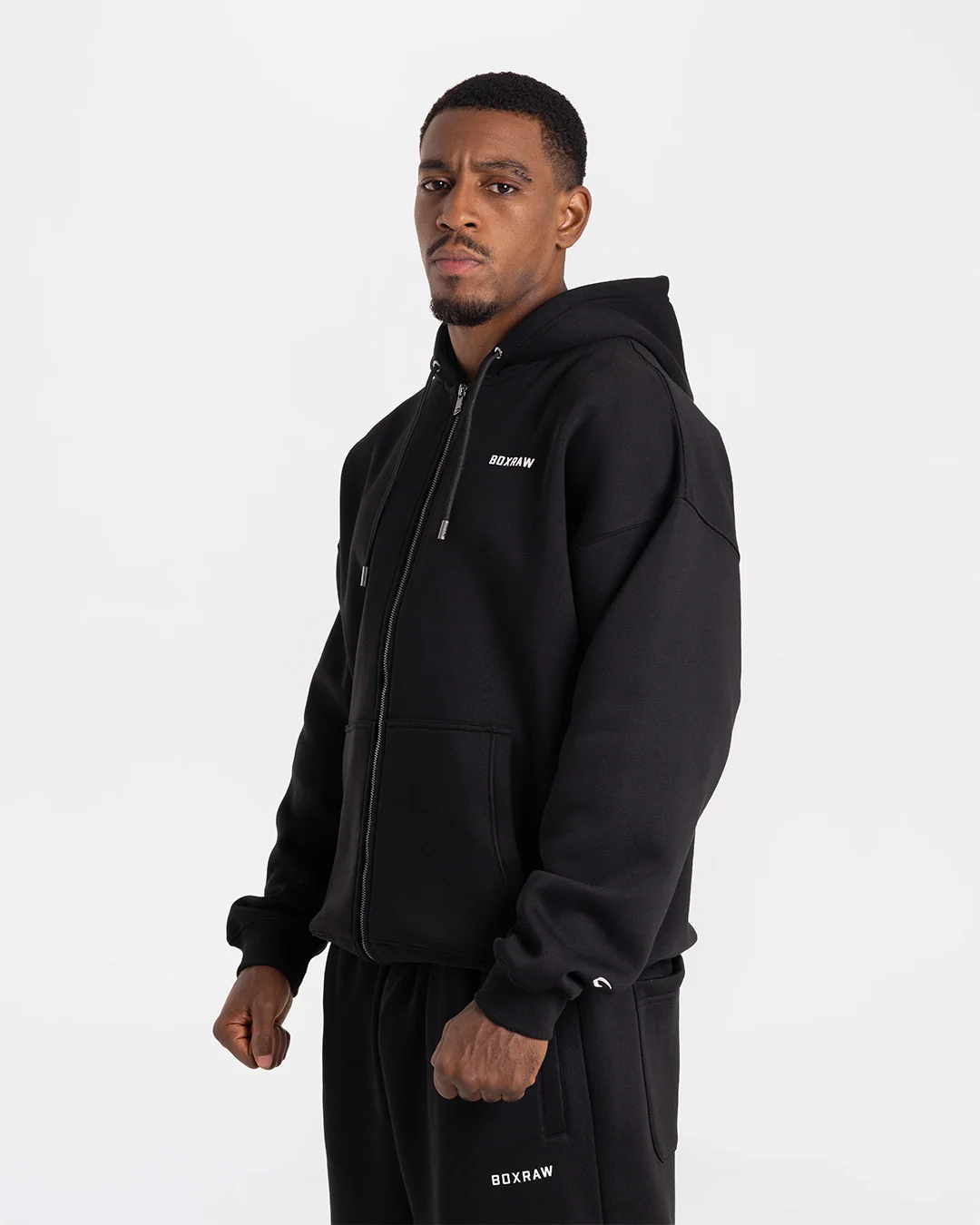 Johnson Zip Up Hoodie - Black