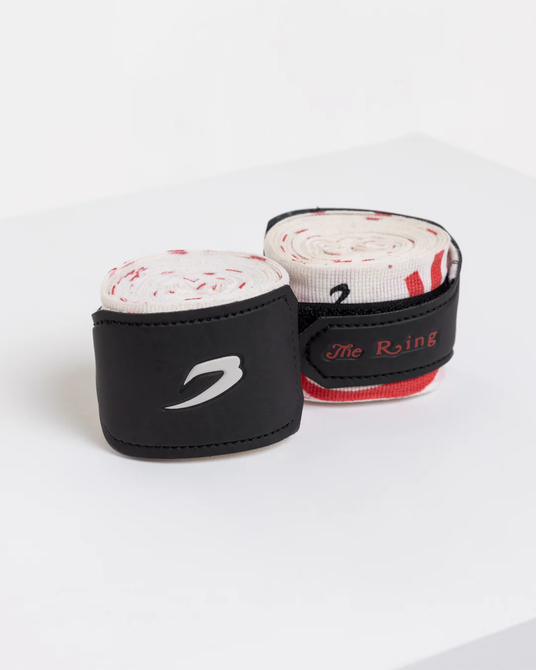 Ring x BOXRAW 4.5m Hand Wraps - Beige/Red - Image 2