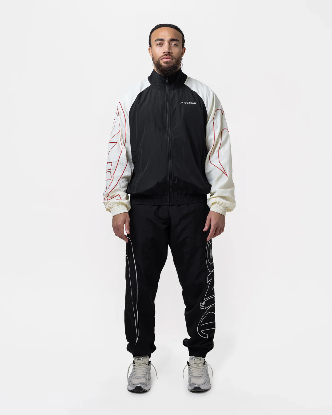 Ring x BOXRAW Track Jacket - Black/Beige - Image 2