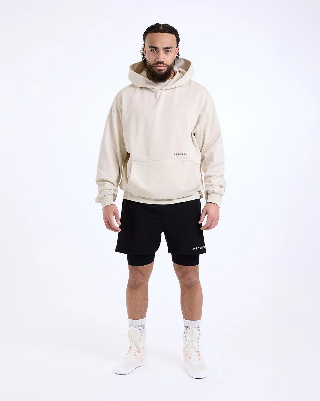 Sparring Club Oversized Hoodie - Washed Beige - Image 2