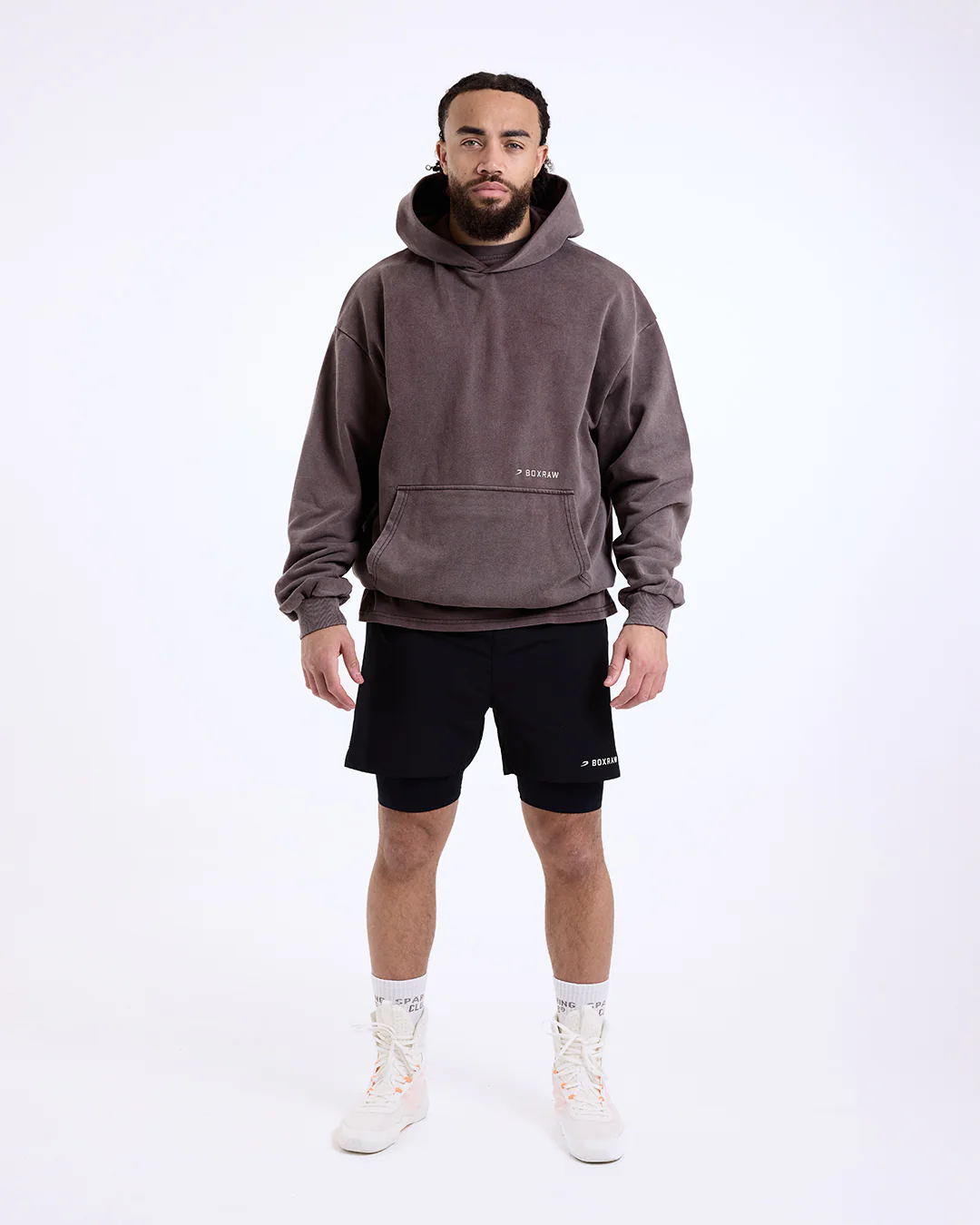 Sparring Club Oversized Hoodie - Washed Brown - Image 2