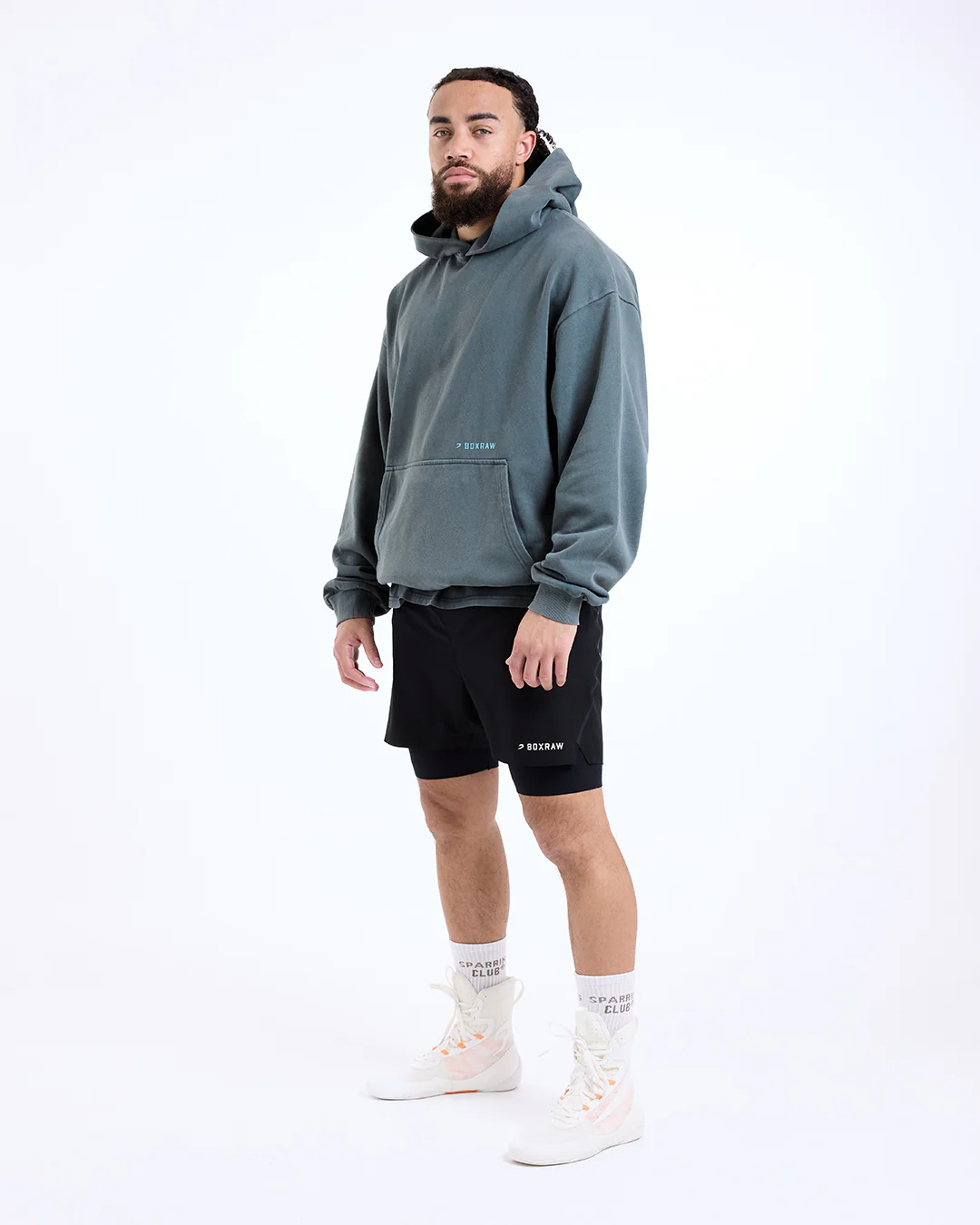 Sparring Club Oversized Hoodie - Washed Charcoal - Image 2