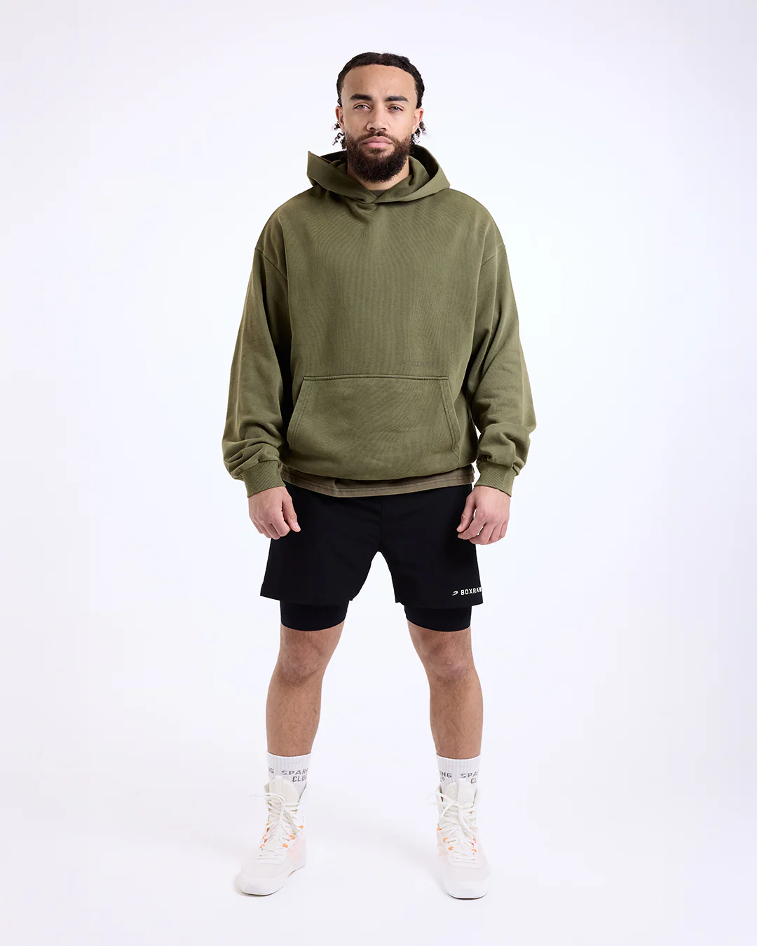 Sparring Club Oversized Hoodie - Washed Olive - Image 2