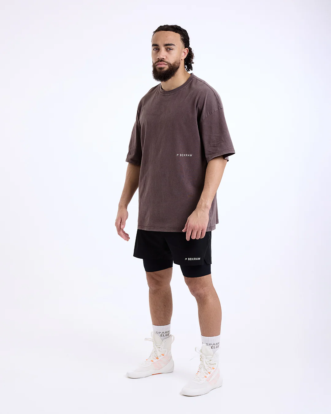 Sparring Club Oversized T-Shirt - Washed Brown - Image 2