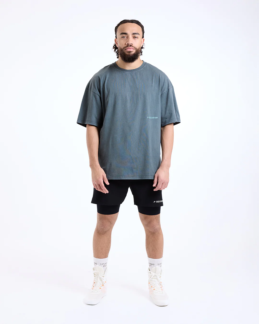 Sparring Club Oversized T-Shirt - Washed Charcoal - Image 2