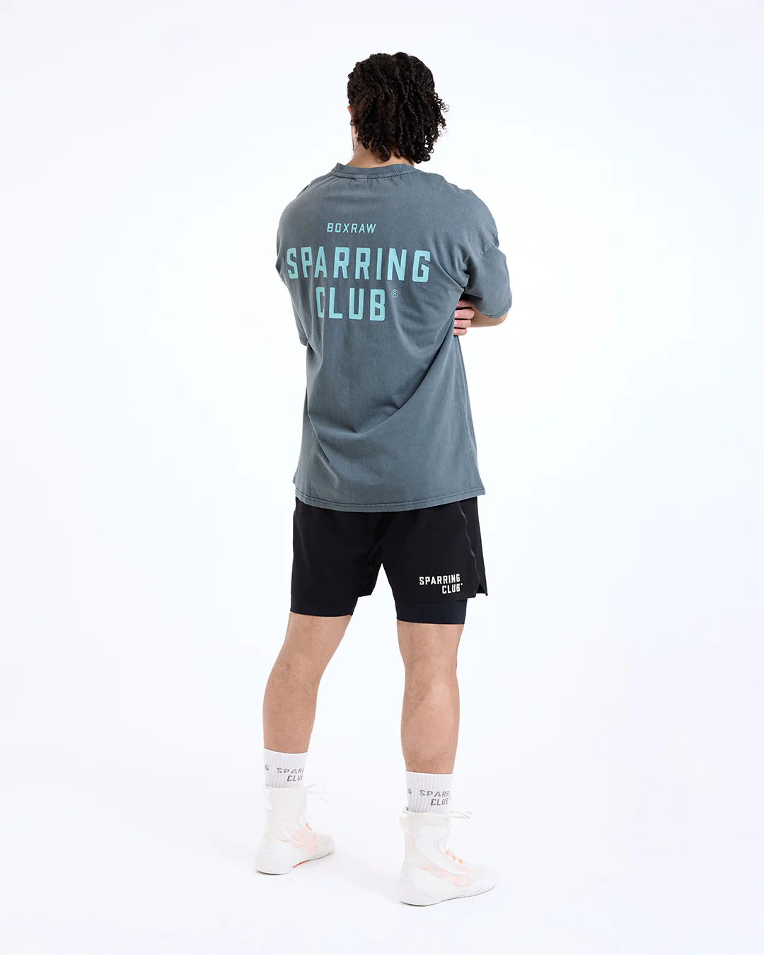 Sparring Club Oversized T-Shirt - Washed Charcoal - Image 3