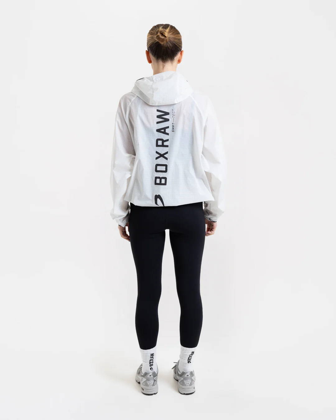 Genaro Oversized Windbreaker Hoodie - White - Image 2