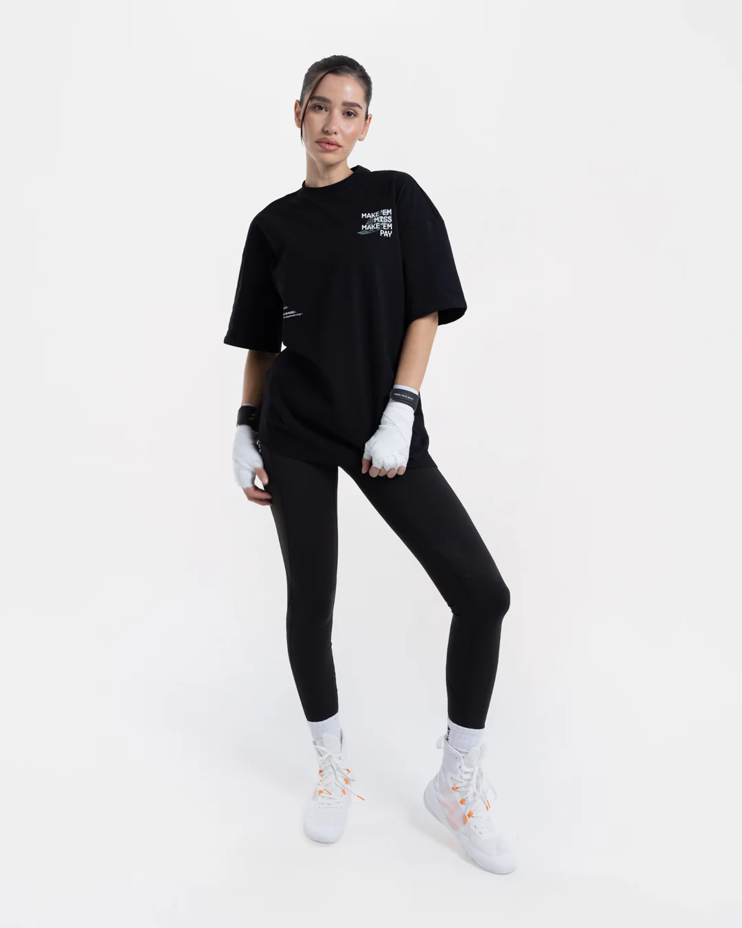 Make 'Em Miss Oversized T-Shirt - Black - Image 2